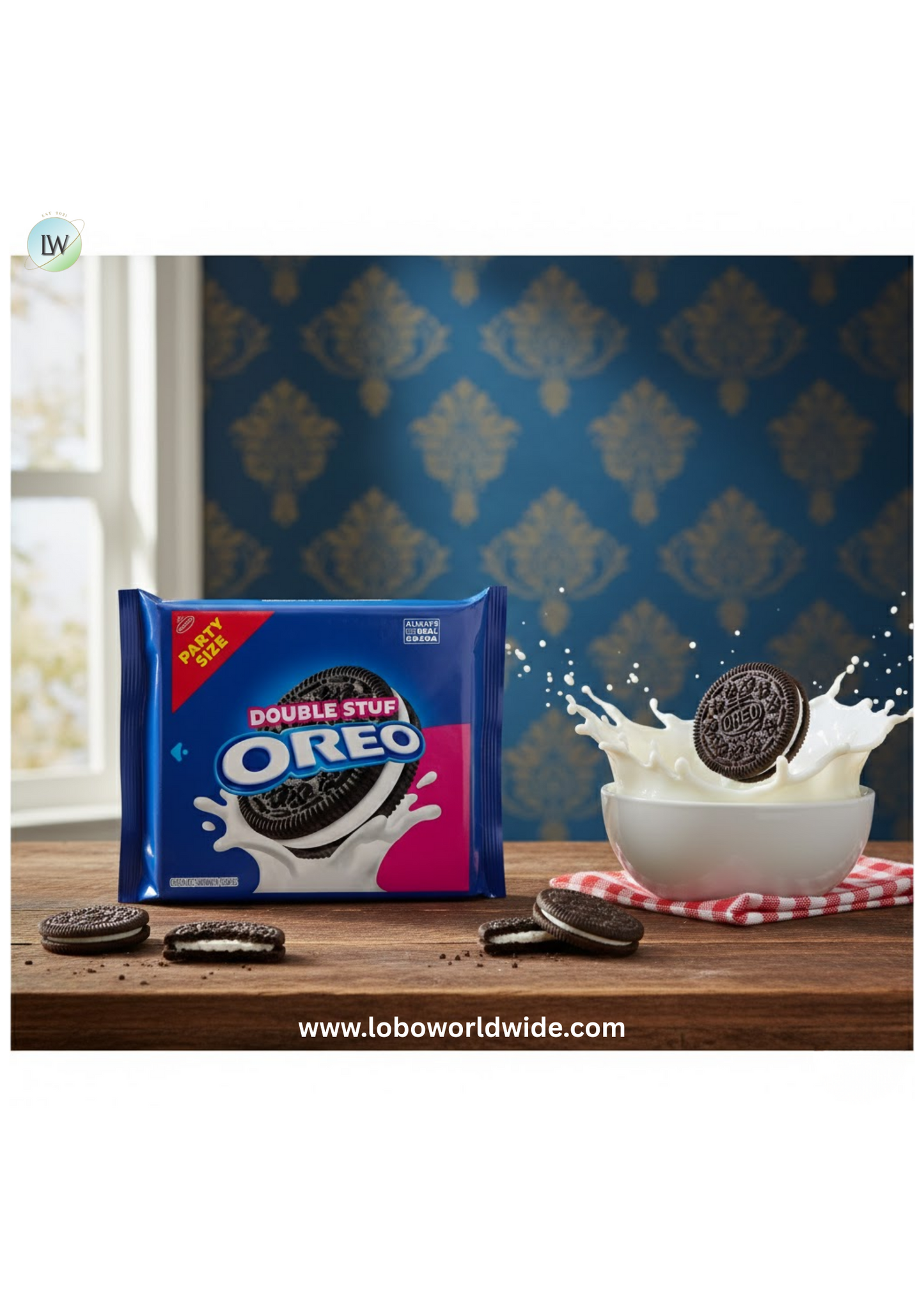 OREO Double Stuf Chocolate Sandwich Cookies, Party Size, 24.95 oz