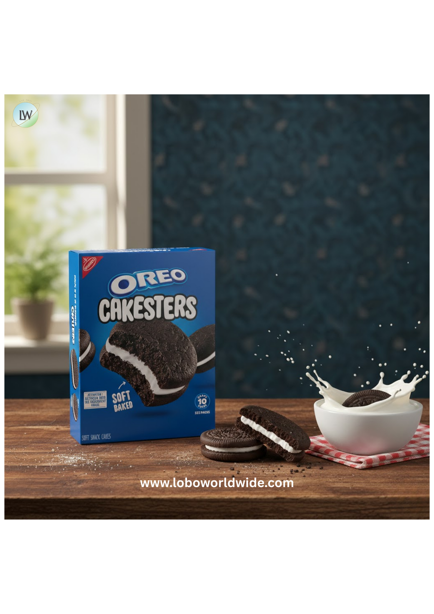 OREO Cakesters Soft Snack Cakes, 5 - 2.02 oz Snack Packs