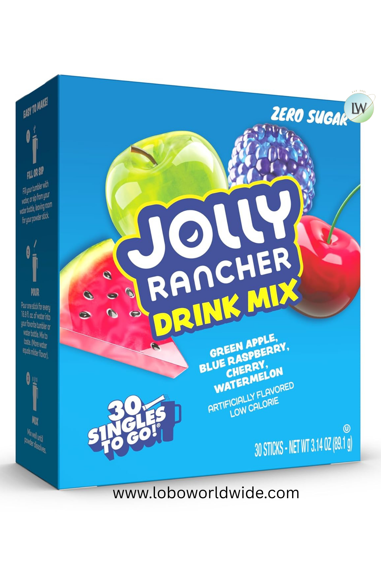 Jolly Rancher Singles To Go Powdered Drink Mix(Various Sizes & Flavours)