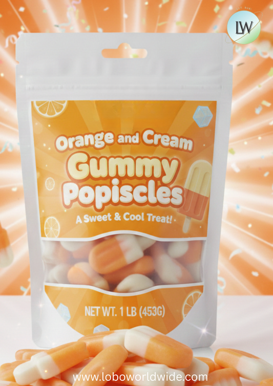 Orange and Cream Gummy Popsicles(Various Sizes)