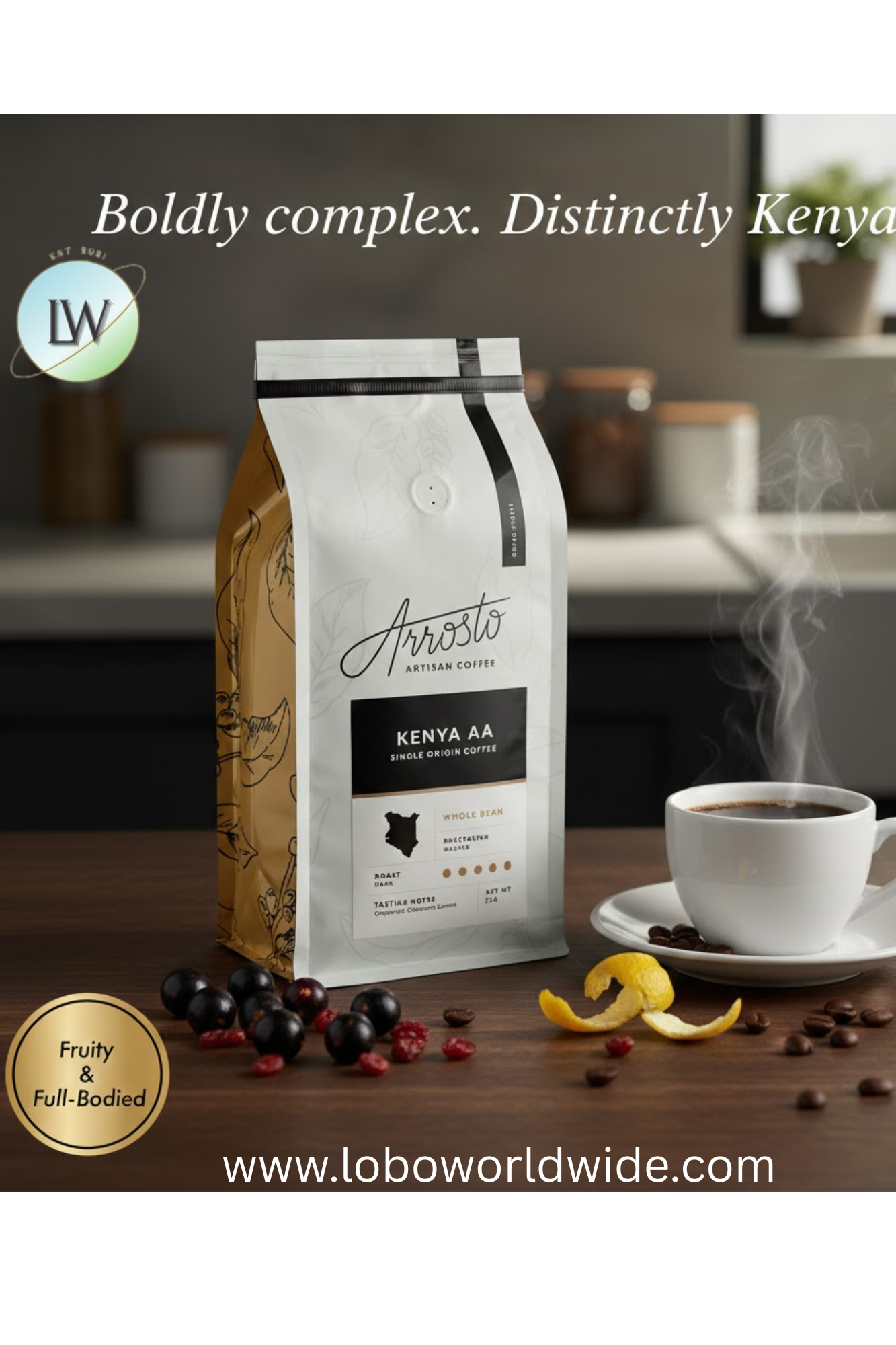 Arrosto Single Origin Whole Bean Coffee (Various Sizes)