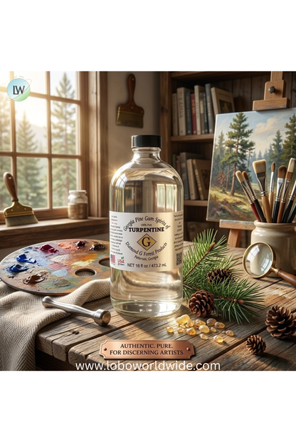 100% Pure Gum Spirits of Turpentine from Diamond G Forest (Various Sizes)