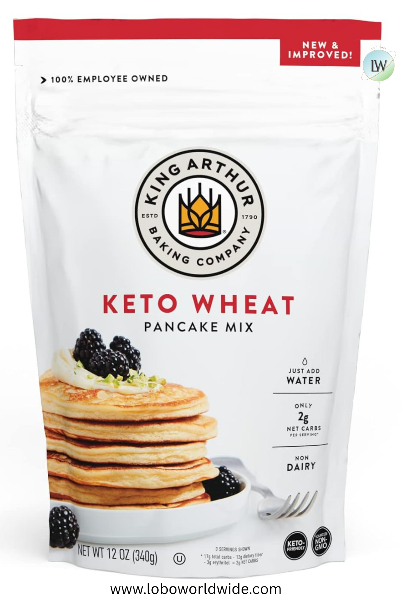 King Arthur Keto Wheat Pancake Mix 12 oz