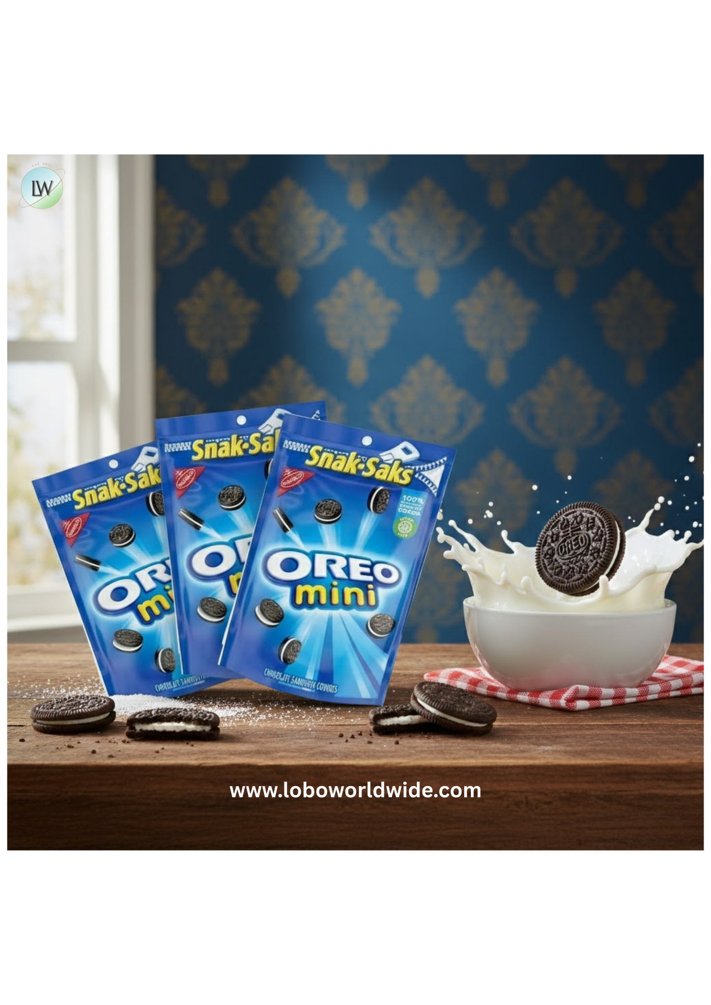 (3 pack) OREO Minis Chocolate Sandwich Cookies, 8 oz