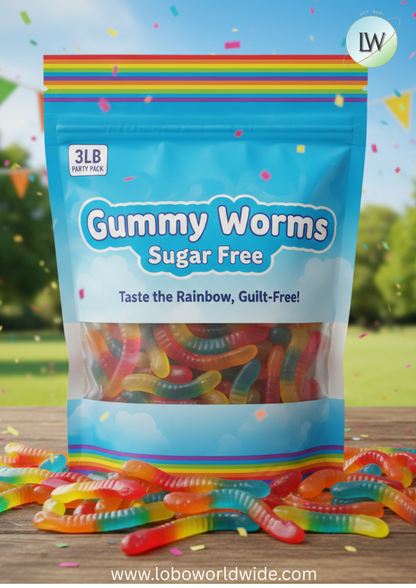 Gummy Worms Sugar Free(Various Sizes)