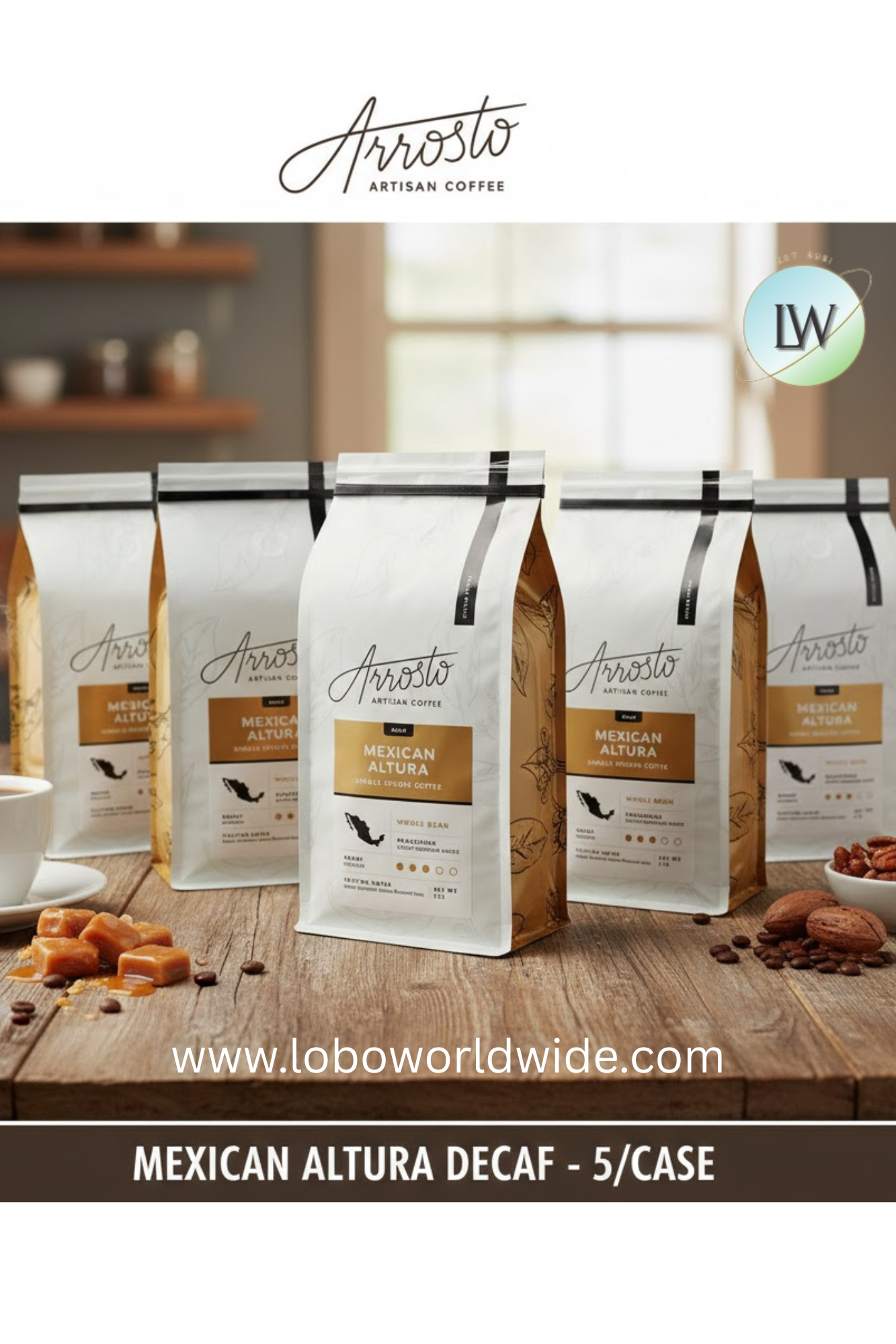 Arrosto Single Origin Whole Bean Coffee (Various Sizes)