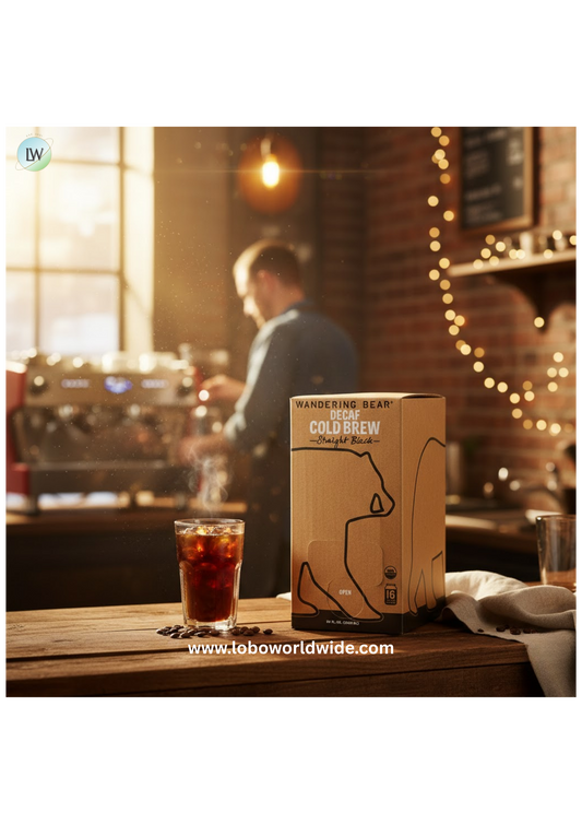 Wandering Bear Bag in Box Organic Straight Black Decaf Cold Brew Coffee 96 fl. oz.