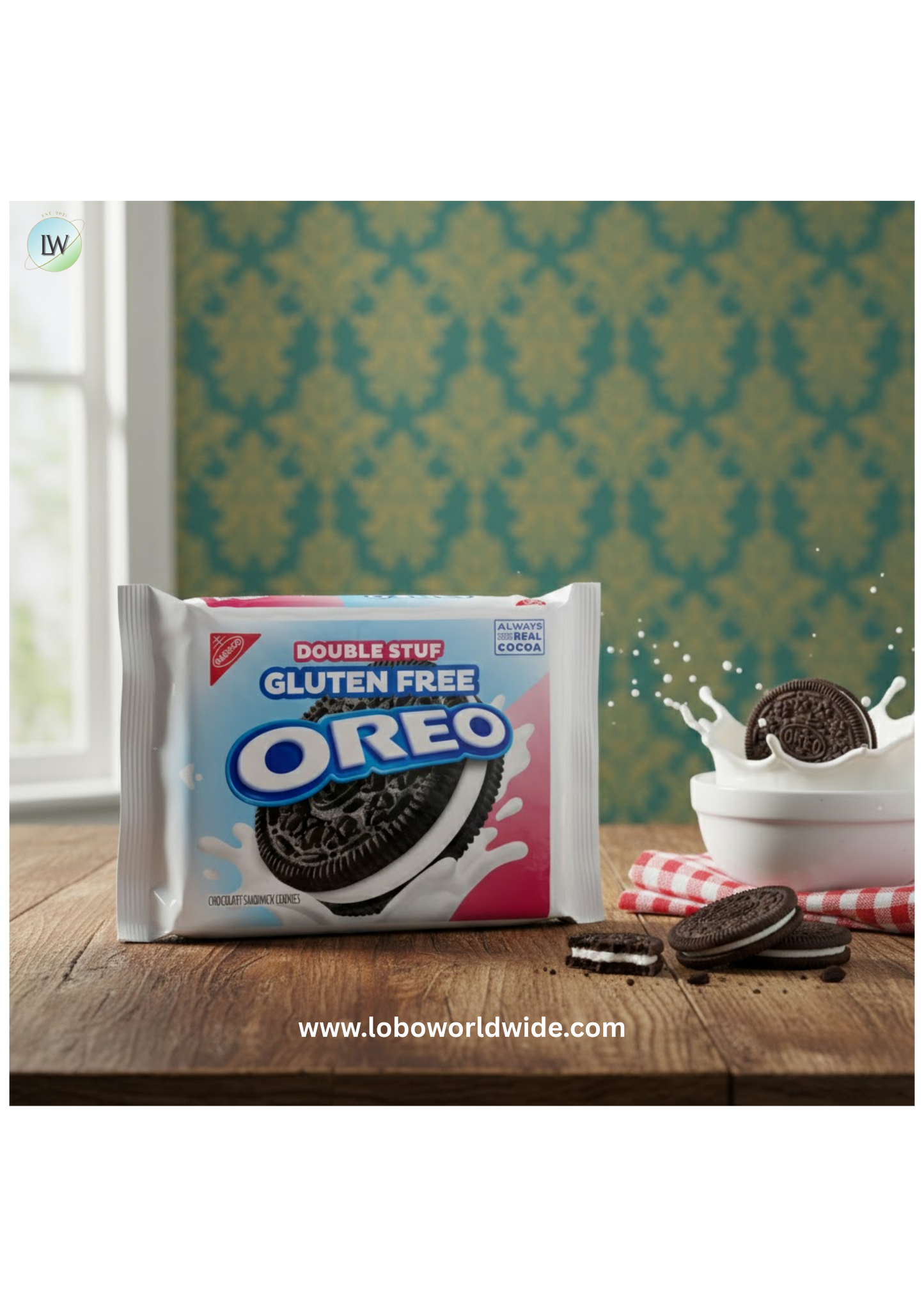 OREO Double Stuf Gluten Free Chocolate Sandwich Cookies, Gluten Free Cookies, 12.47 oz Packs