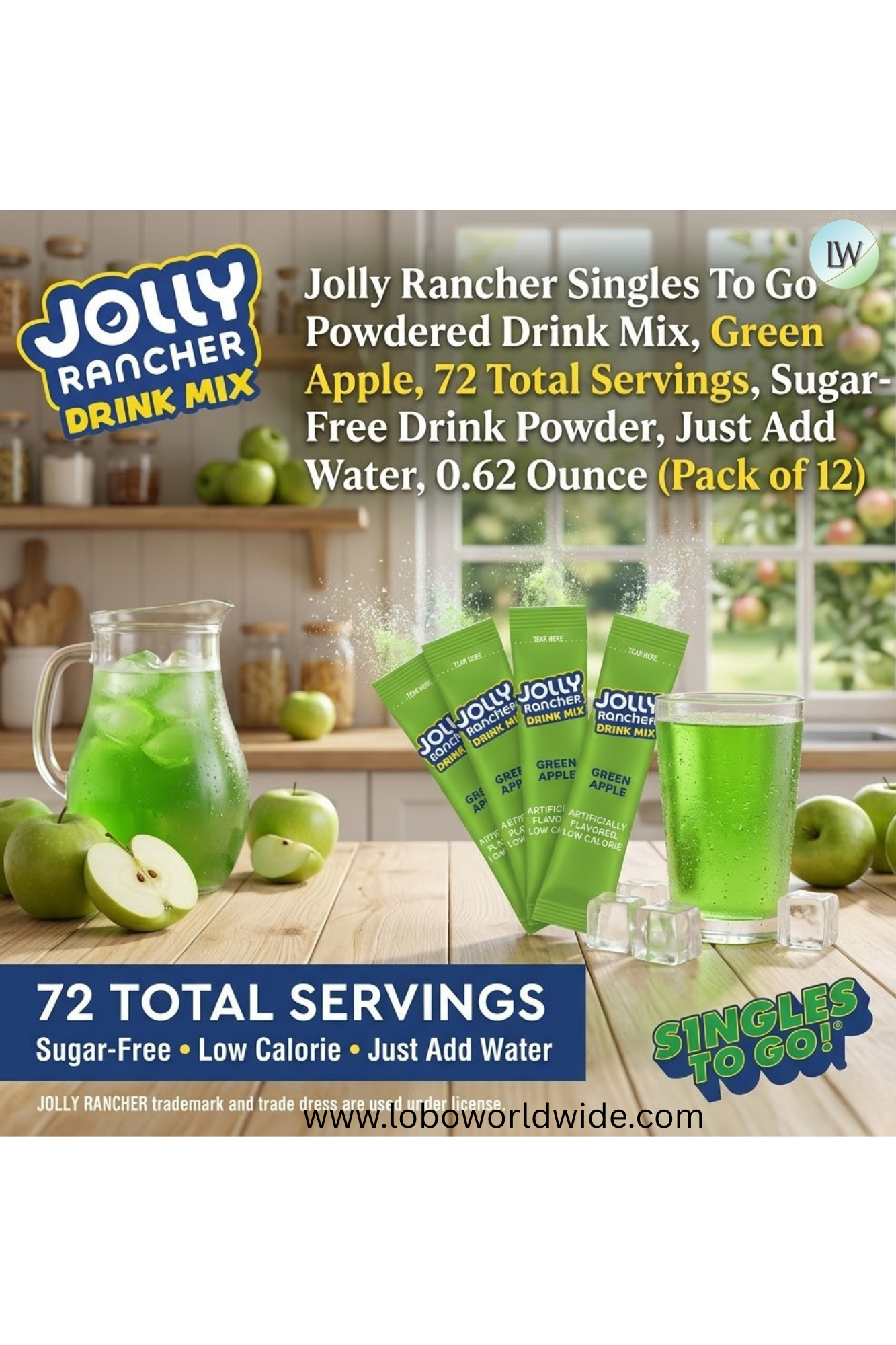 Jolly Rancher Singles To Go Powdered Drink Mix(Various Sizes & Flavours)