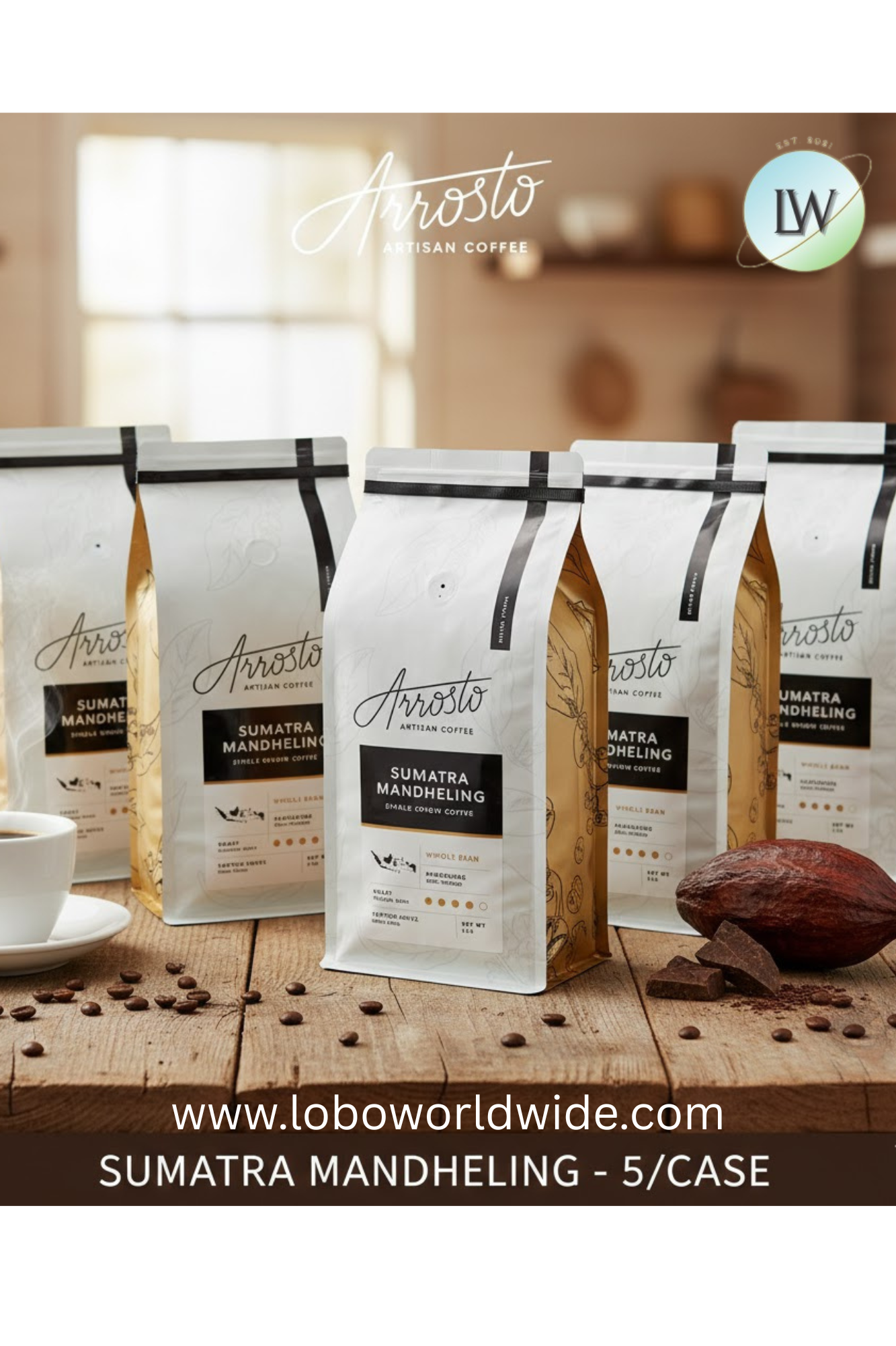 Arrosto Single Origin Whole Bean Coffee (Various Sizes)