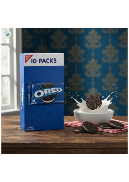 OREO Chocolate Sandwich Cookies, 10 Snack Packs (4 Cookies Per Pack)