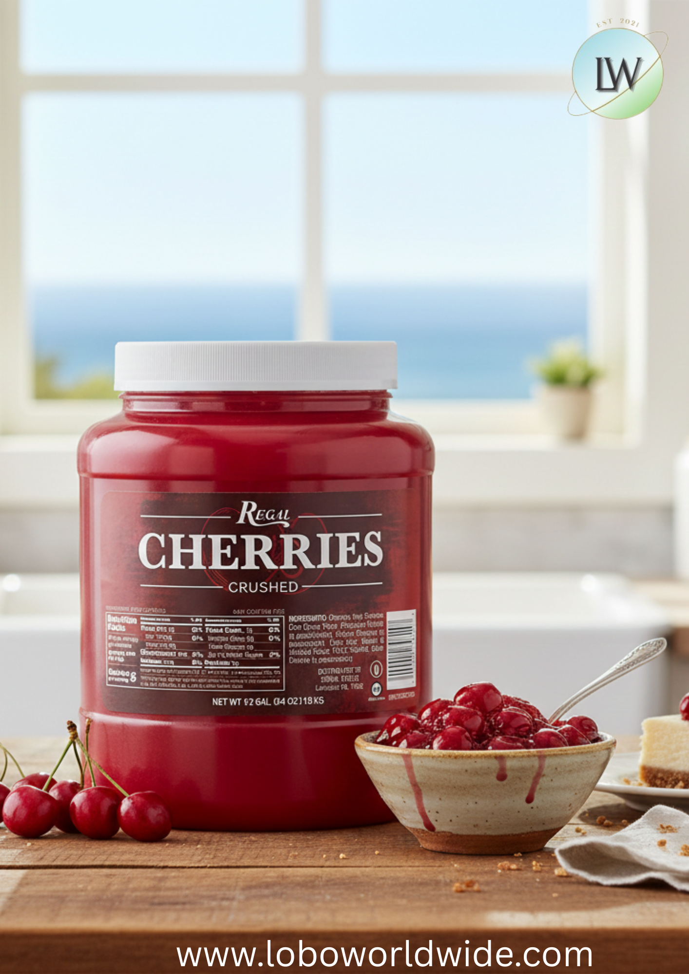 Regal Maraschino Cherries Crushed 1/2 Gallon