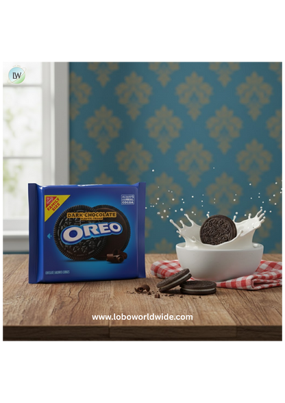 OREO Dark Chocolate Creme Chocolate Sandwich Cookies, Family Size, 17 oz