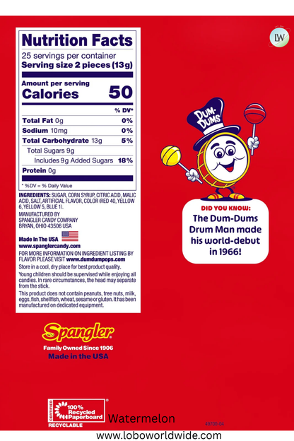 Dum Dums Lollipops, 50 ct.