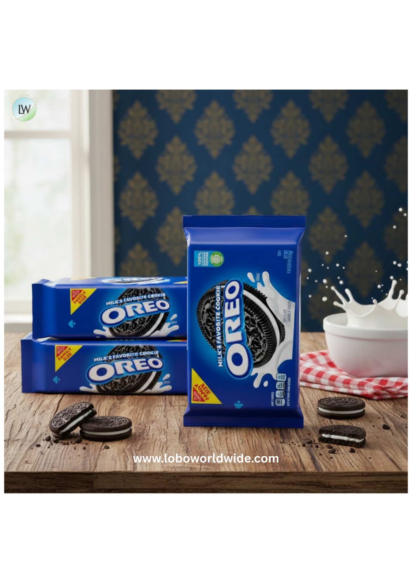(3 pack) OREO Chocolate Sandwich Cookies, Family Size, 18.12 oz