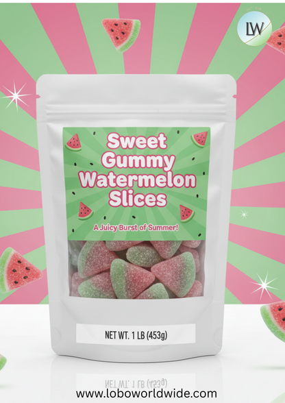 Sweet Gummy Watermelon Slices(Various Sizes)