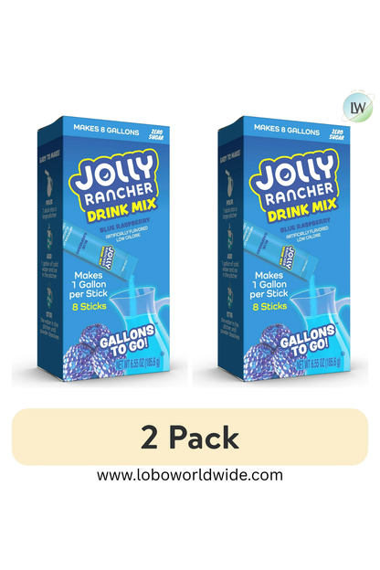 Jolly Rancher Sugar Free Blue Raspberry Powdered Drink Mix, 0.82oz(Various Sizes)