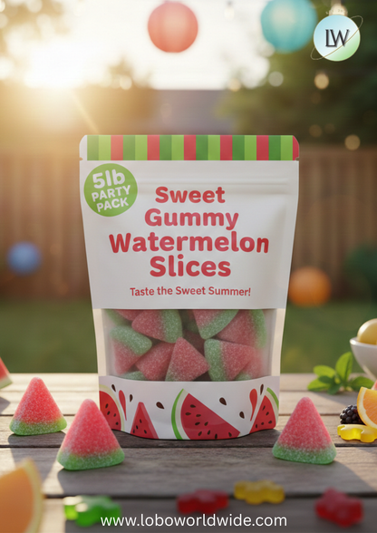 Sweet Gummy Watermelon Slices(Various Sizes)