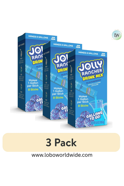 Jolly Rancher Sugar Free Blue Raspberry Powdered Drink Mix, 0.82oz(Various Sizes)