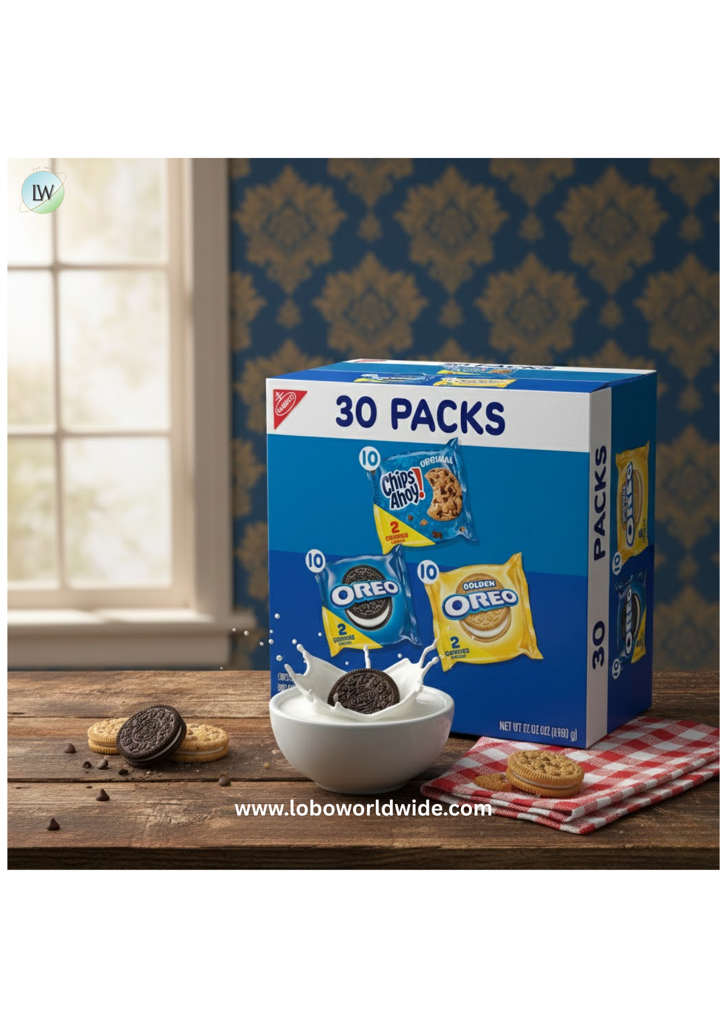 Nabisco Sweet Treats Cookie Variety Pack OREO, OREO Golden & CHIPS AHOY!, 30 Snack Packs