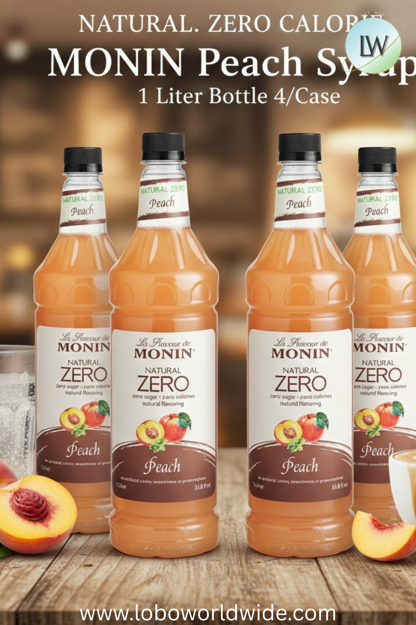 Monin Zero Calorie Natural Flavoring Syrup 1 Liter(Various Flavours)