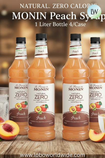 Monin Zero Calorie Natural Flavoring Syrup 1 Liter(Various Flavours)