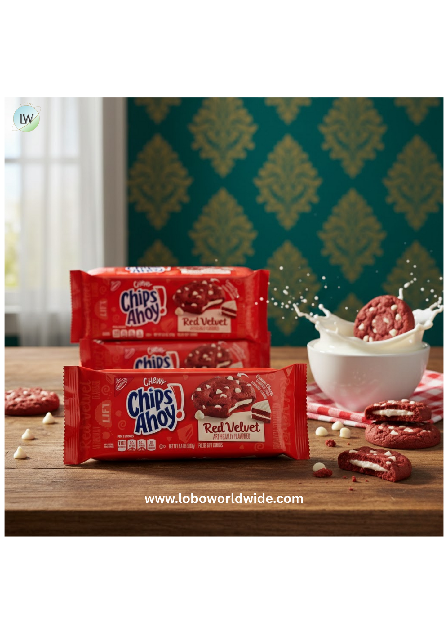 (3 pack) CHIPS AHOY! Chewy Red Velvet Cookies, 9.6 oz
