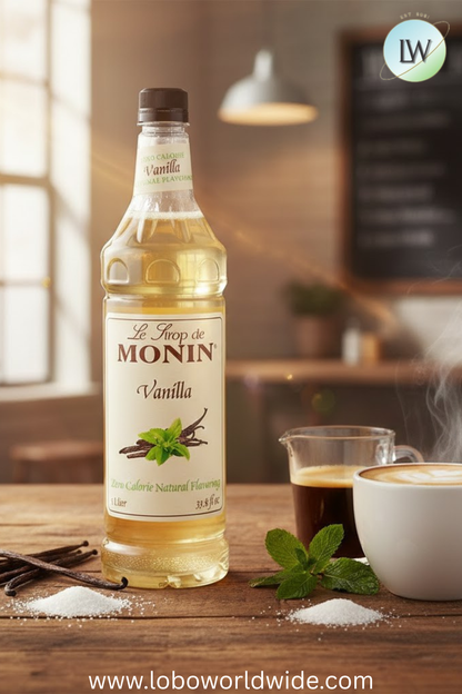 Monin Zero Calorie Natural Flavoring Syrup 1 Liter(Various Flavours)