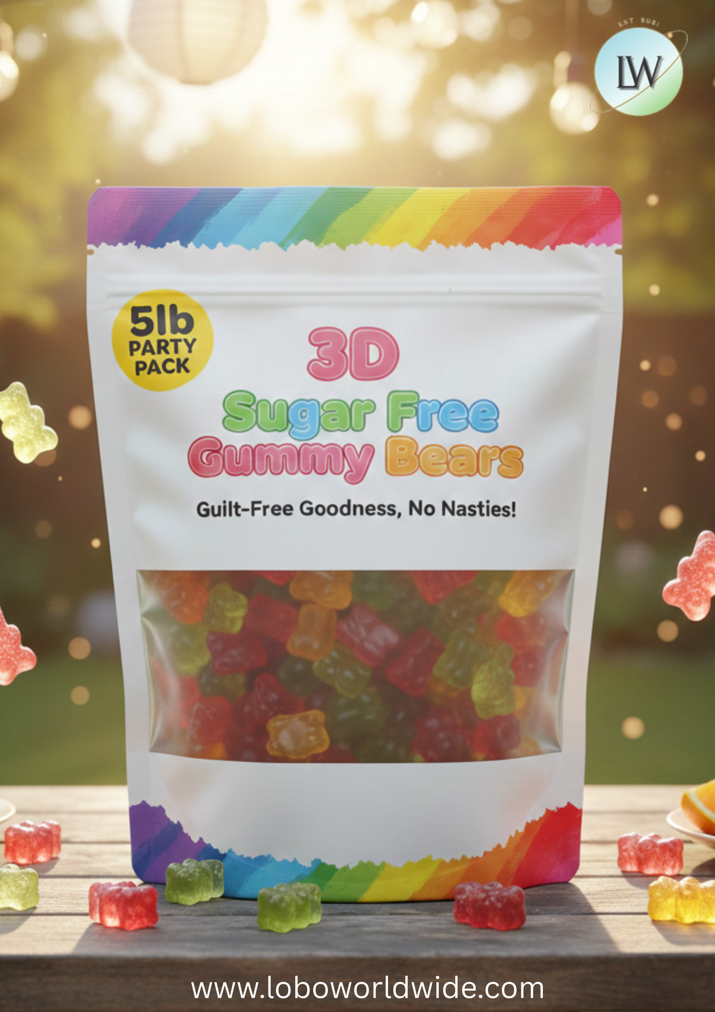 3D Sugar Free Gummy Bears(Various Sizes)