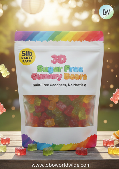 3D Sugar Free Gummy Bears(Various Sizes)