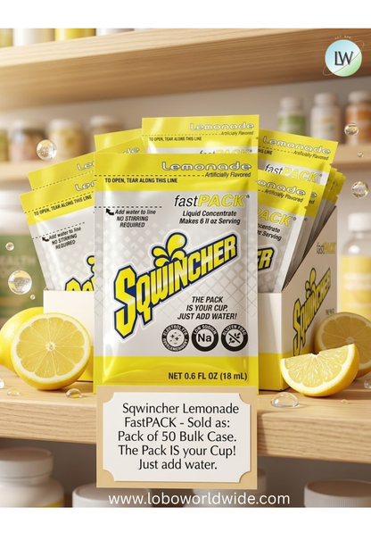 Sqwincher Sports Drink Liquid Concentrate 0.6 oz.,Pk50(Various Flavours)