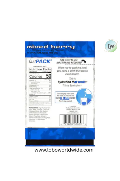 Sqwincher Sports Drink Liquid Concentrate 0.6 oz.,Pk50(Various Flavours)