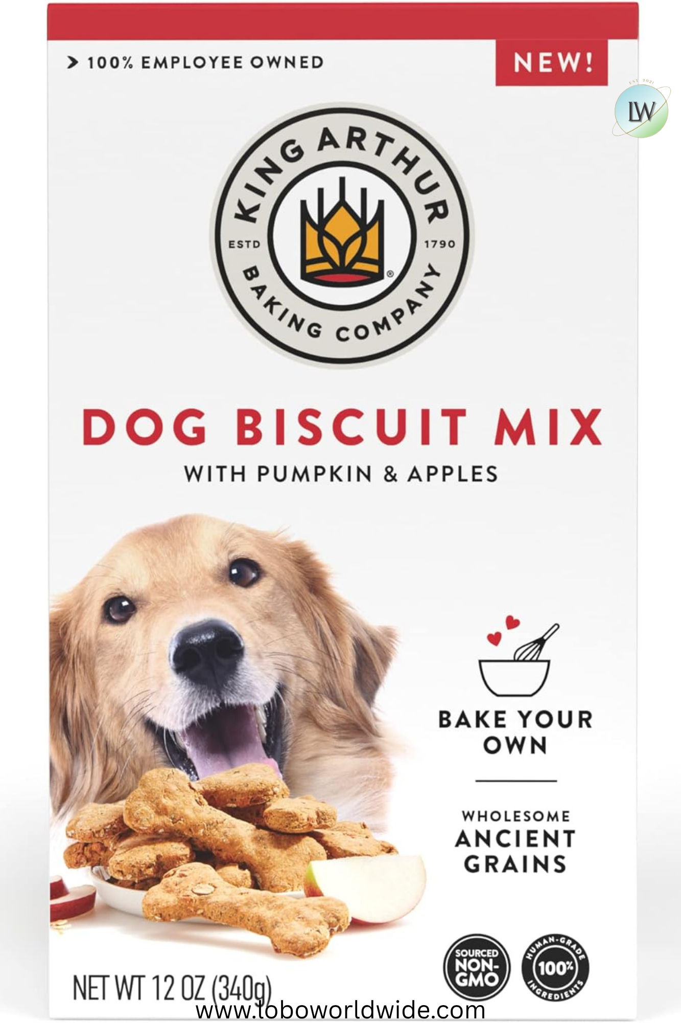 King Arthur Dog Biscuit Mix, Pumpkin & Apple 12oz