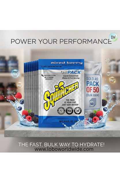Sqwincher Sports Drink Liquid Concentrate 0.6 oz.,Pk50(Various Flavours)