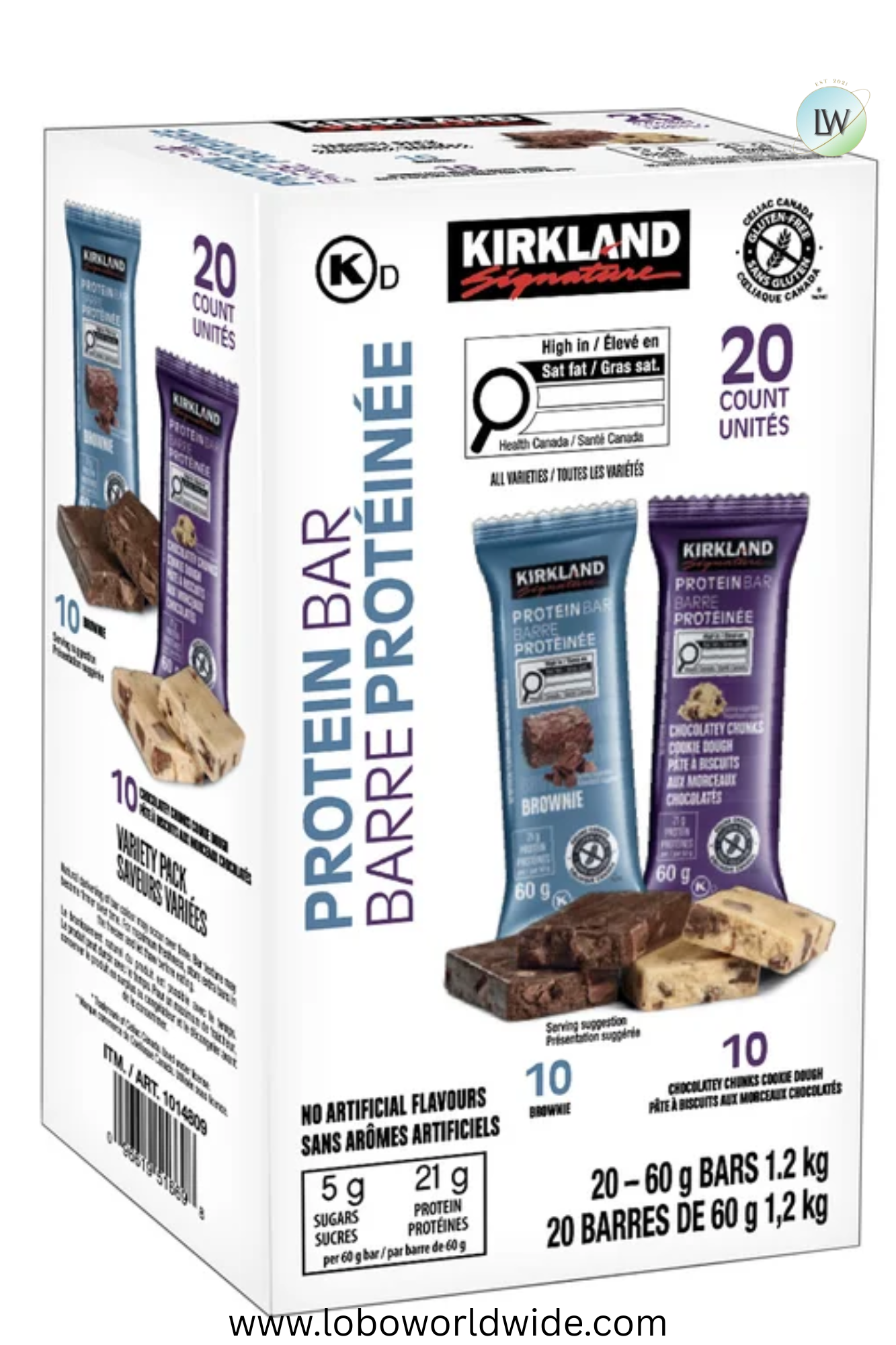 Kirkland Signature Protein Bars, (Pack of 20)