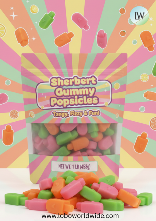 Sherbert Gummy Popsicles(Various Sizes)