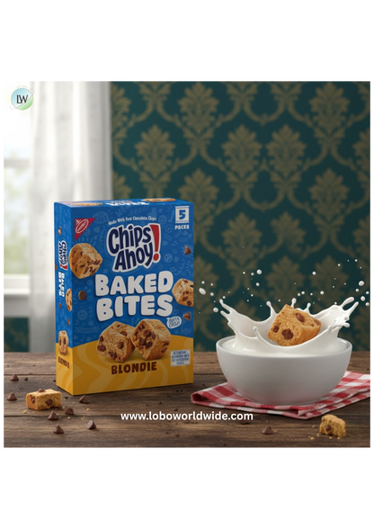 CHIPS AHOY! Chocolate Chip Cake Bites, Baked Blondie, 5 - 1.5 oz Packs Shelf Stable Cardboard Box