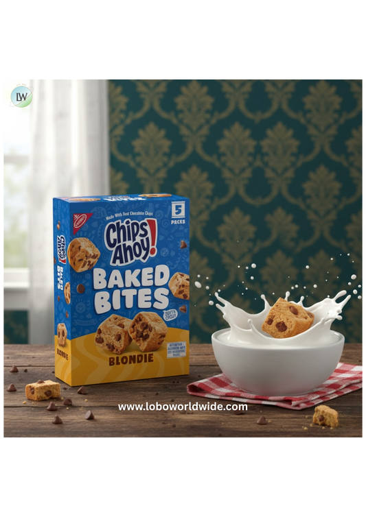 CHIPS AHOY! Chocolate Chip Cake Bites, Baked Blondie, 5 - 1.5 oz Packs Shelf Stable Cardboard Box