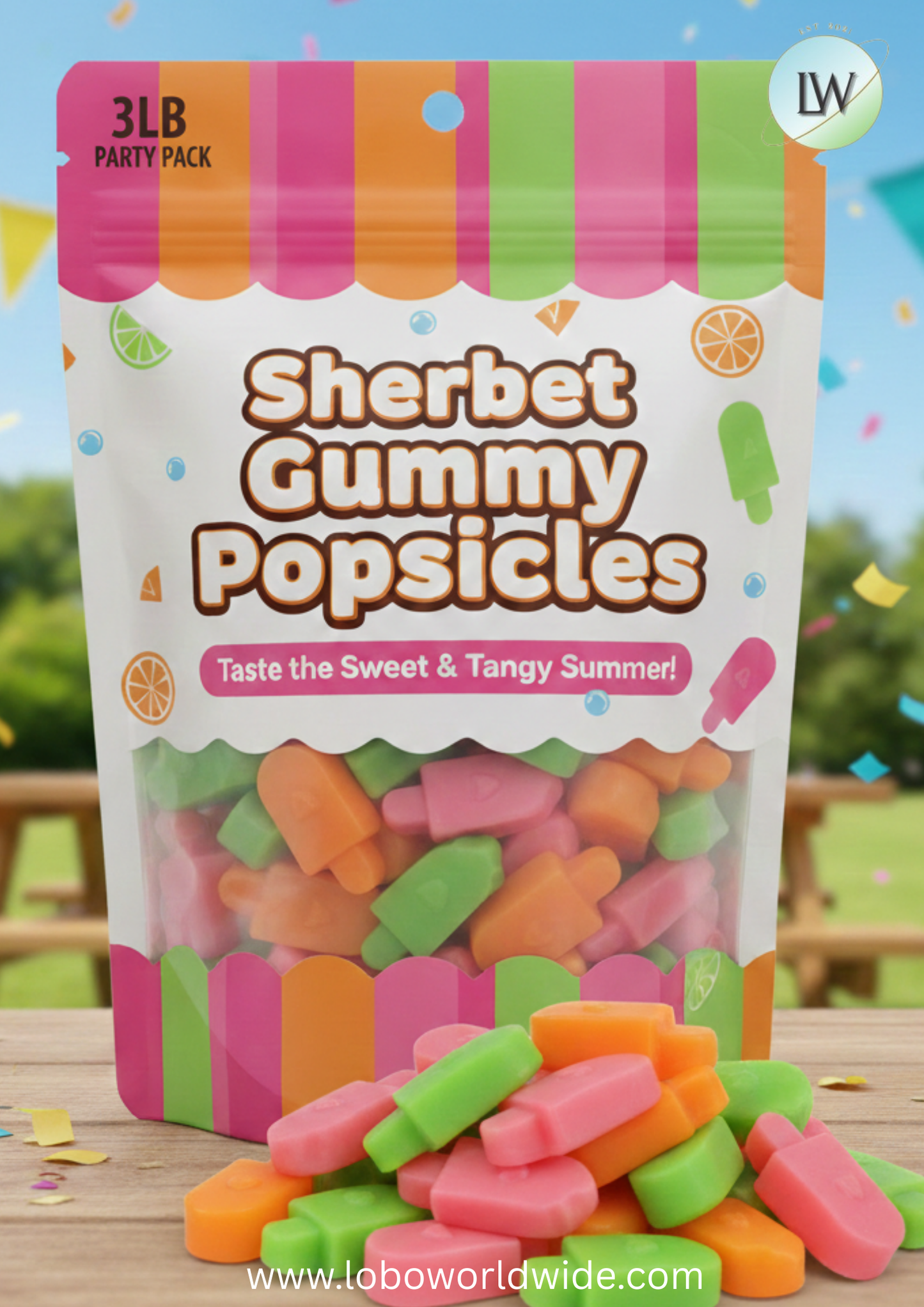 Sherbert Gummy Popsicles(Various Sizes)