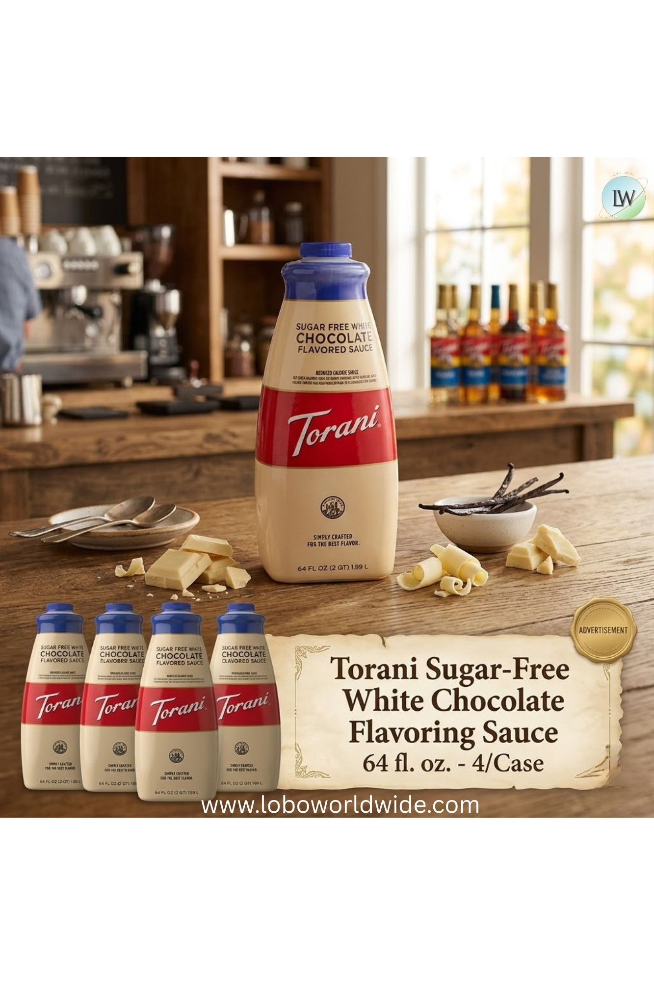 Torani Flavoring Sauce 64 fl. oz. - 4/Case