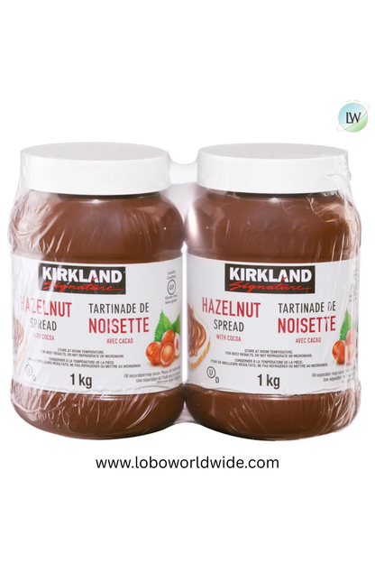 Kirkland Signature Hazelnut Spread with Cocoa, 1kg (Pack of 2)