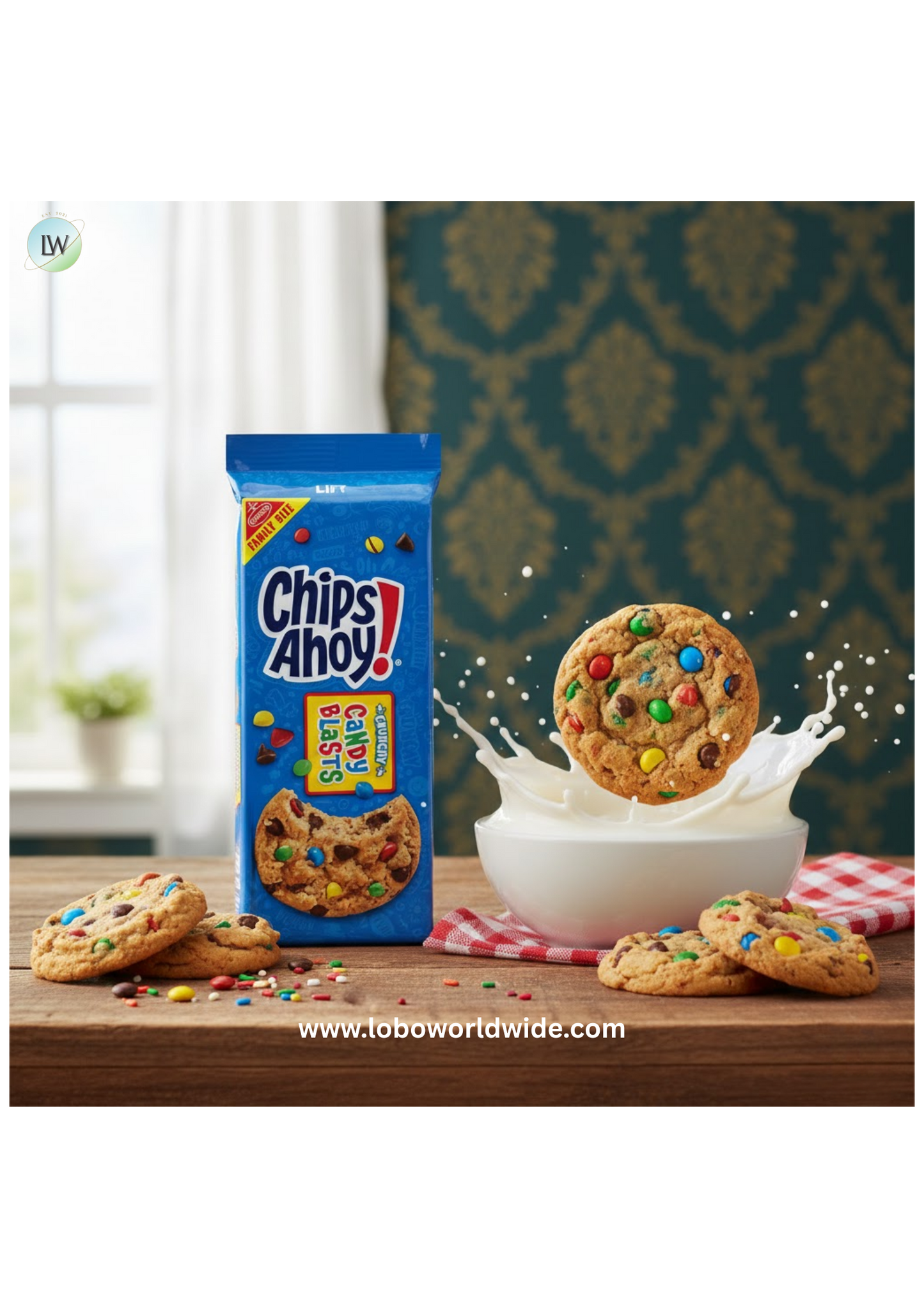 CHIPS AHOY! Candy Blasts Chocolate Chip Cookies, Family Size, 18.9 oz