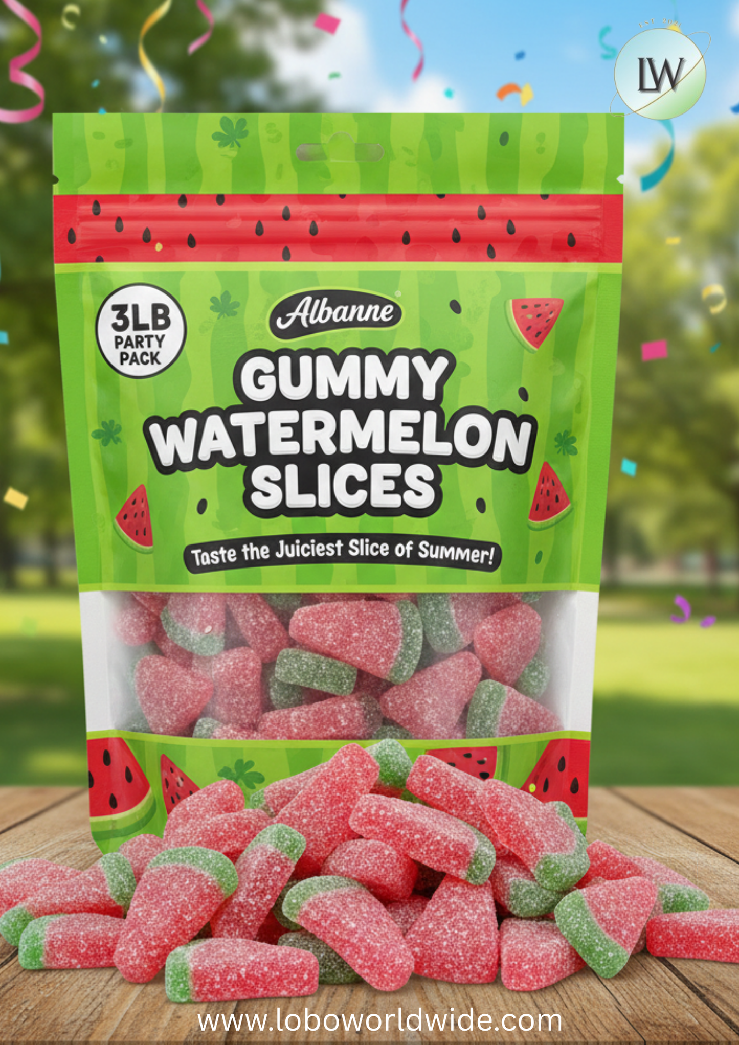 Albanese Gummy Watermelon Slices(Various Sizes)