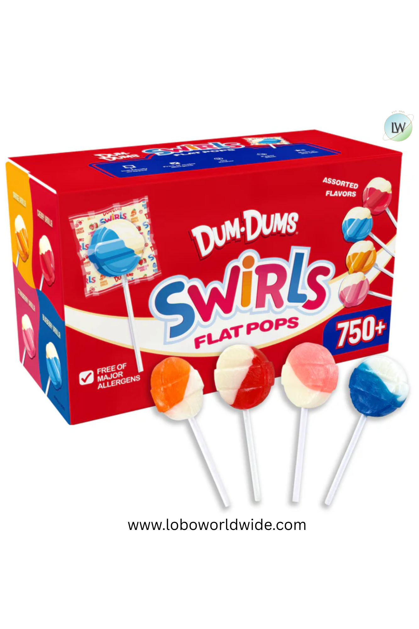 Dum Dums Swirls Flat Pops