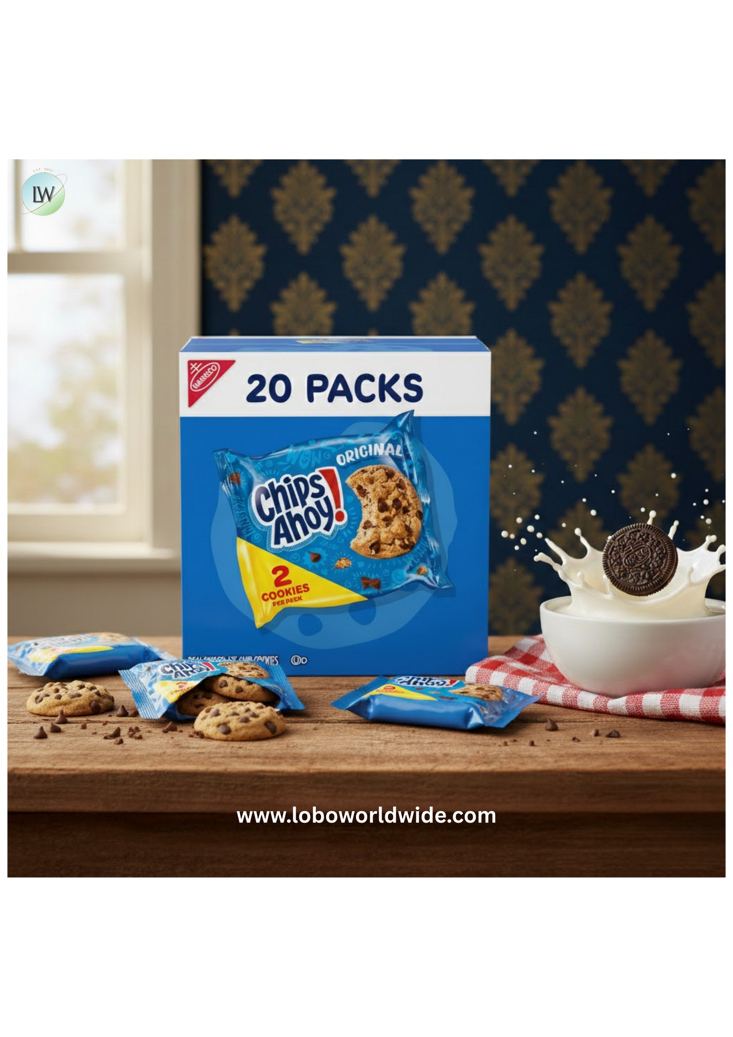 CHIPS AHOY! Original Chocolate Chip Cookies, 20 Snack Packs (2 Cookies Per Pack)