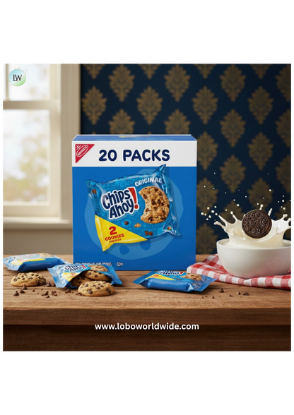 CHIPS AHOY! Original Chocolate Chip Cookies, 20 Snack Packs (2 Cookies Per Pack)