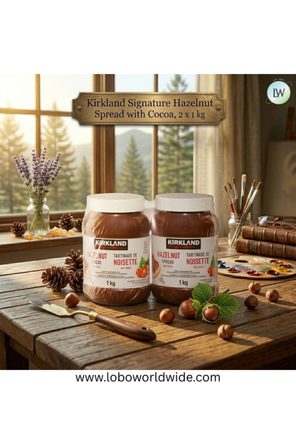 Kirkland Signature Hazelnut Spread with Cocoa, 1kg (Pack of 2)