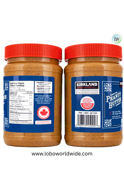 "Kirkland Signature Natural Creamy Peanut Butter, 1 kg, (Pack of 2) "