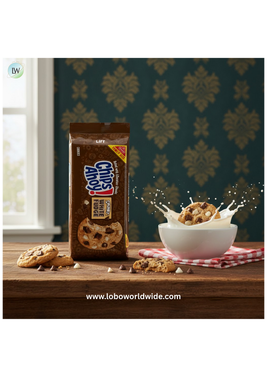 CHIPS AHOY! Chunky White Fudge Chocolate Chunk Cookies, Family Size, 18 oz