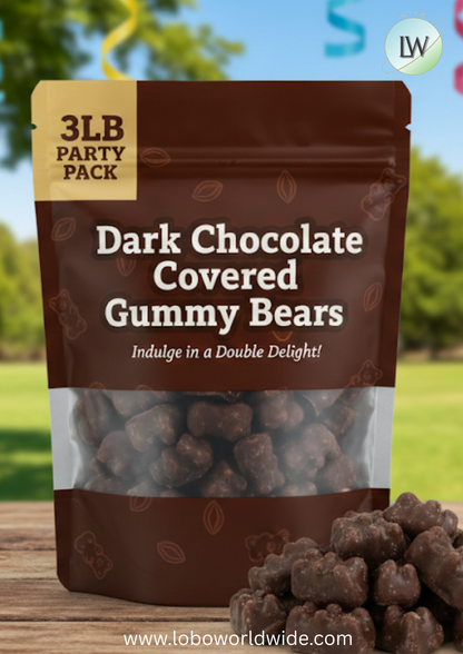 Dark Chocolate Covered Gummy Bears(Various Sizes)